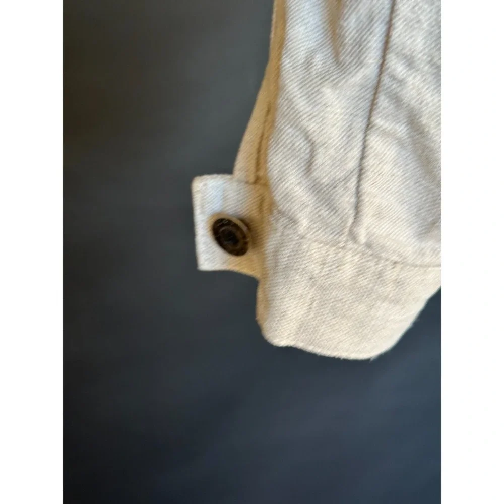 Vintage‎ Womens Paris Sport Club Linen Jacket Cream Ivory Large Buttons
